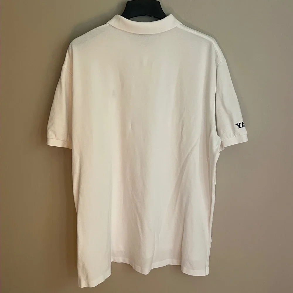 Polo Ralph Lauren Yale University White Pique Polo Shirt Mens XXL Short Sleeve